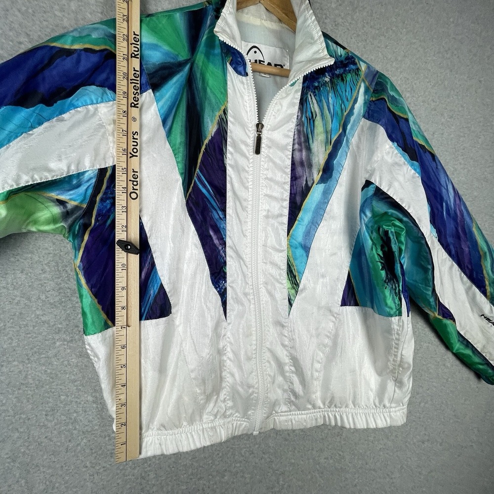 Vintage Head Track Jacket Womens Medium Tennis Full Zip 80s Retro Windbreaker - Picture 10 of 11